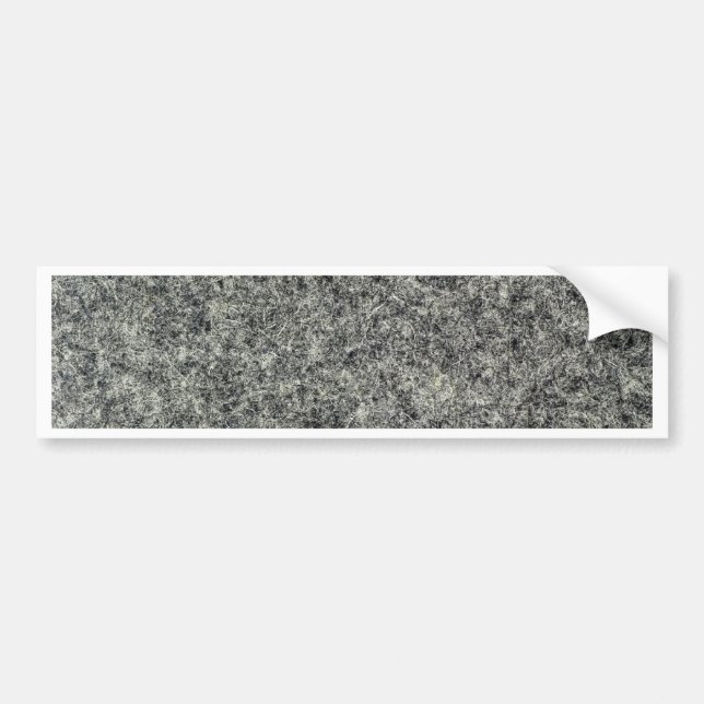 Grey felt fabric bumper sticker (Front)
