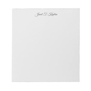 Grey Feminine Elegant Plain Professional Handwrite Notepad