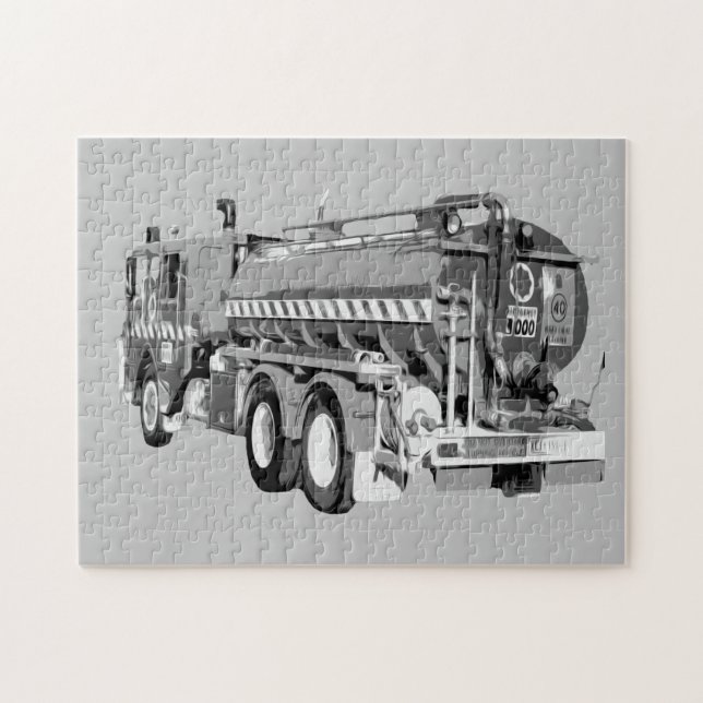 Grey Fire Truck Oil Paint, Jigsaw Puzzle (Horizontal)