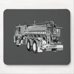 Grey Fire Truck Oil Painted,  Mouse Pad