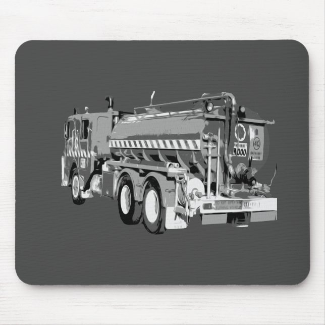 Grey Fire Truck Oil Painted,  Mouse Pad (Front)