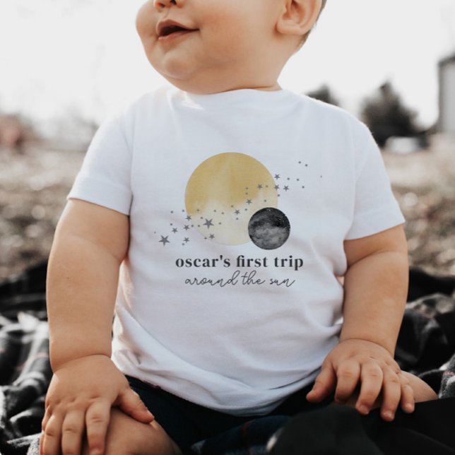 Grey First Trip Around The Sun Toddler T-Shirt (Creator Uploaded)
