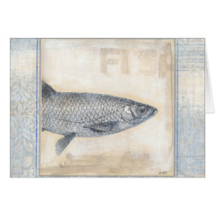 Grey Fish on Beige Background