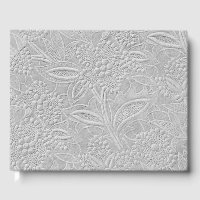 Grey Floral Embossed Look Personalised Spine