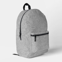 Grey Floral Embossed Look