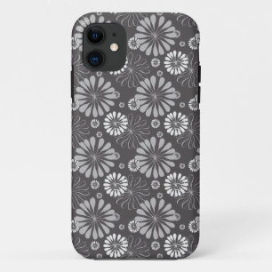 grey floral phone case