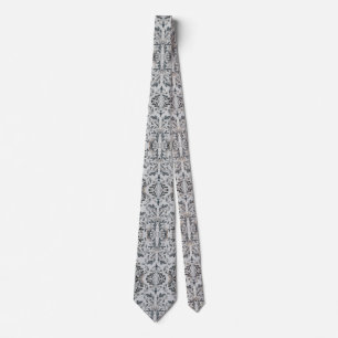 Grey Floral Tie