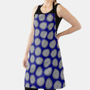 Grey Flower Ribbon by Kenneth Yoncich Apron