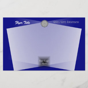 Grey Flower Ribbon by Kenneth Yoncich Flyer