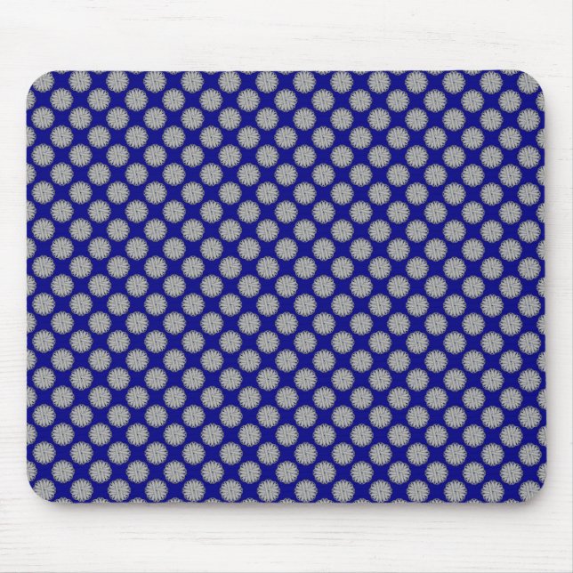 Grey Flower Ribbon by Kenneth Yoncich Mouse Pad (Front)