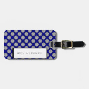 Grey Flower Ribbon Template by Kenneth Yoncich Luggage Tag