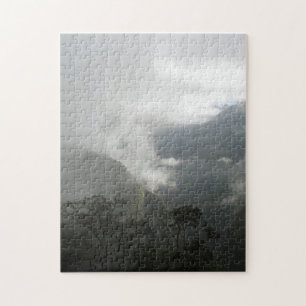 Grey Foggy Clouds above the Mountains Jigsaw Puzzle