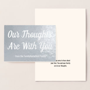 Grey Foil Sympathies Card
