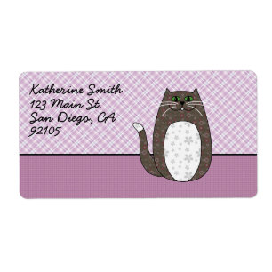 'Grey Folk Art Cat'