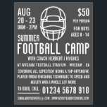 Grey Football Helmet, Football Camp Advertising Flyer<br><div class="desc">Grey Football Helmet,  Football Camp Advertising Flyers By The Business Card Store.</div>