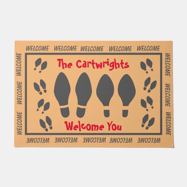 Grey Footprints and Welcome Doormat (Front)