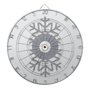 Grey Forest Scandinavian Patterns Dartboard