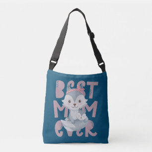 Grey Fox Mum and Cub - Best Mum Ever Crossbody Bag