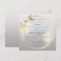 Grey Foxier Golden Bubble Wedding Engagement Ombre