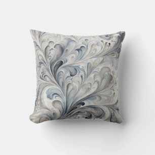 Grey Fractals Cushion