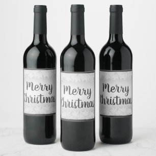 Grey frost Merry Christmas Wine Label