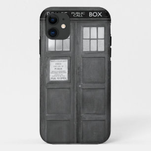 Grey Funny Phone Booth Call Box iPhone 11 Case