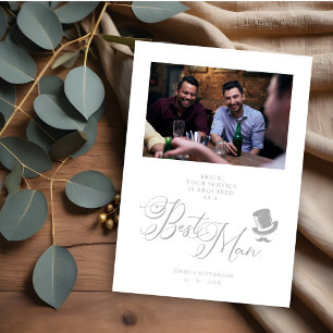 Grey Funny Photo Proposal Wedding Best Man