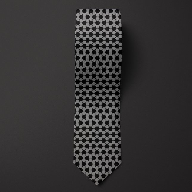 Grey Futbol Soccer Ball Pattern Tie (Creator Uploaded)