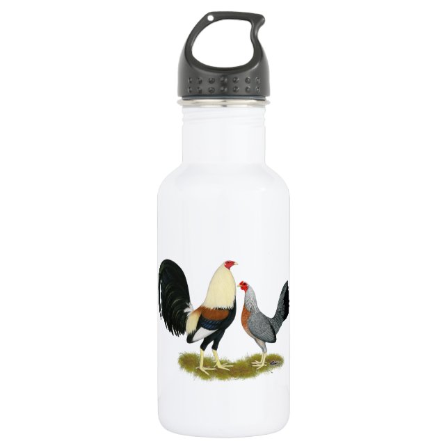 Grey Game Fowl Pair 532 Ml Water Bottle (Front)