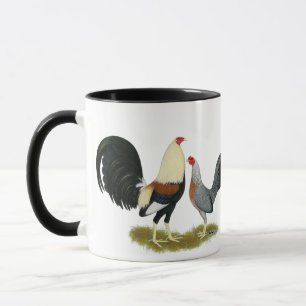 Grey Game Fowl Pair Mug