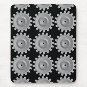 Grey Gear Mouse Pad