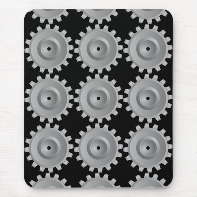 Grey Gear Mouse Pad (Front)