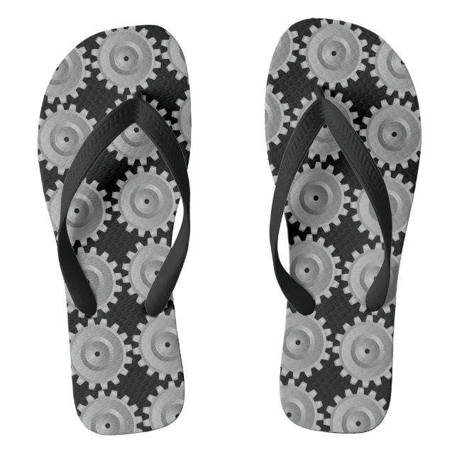 Grey Gear Thongs (Footbed)