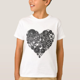 Grey Gears Heart T-Shirt