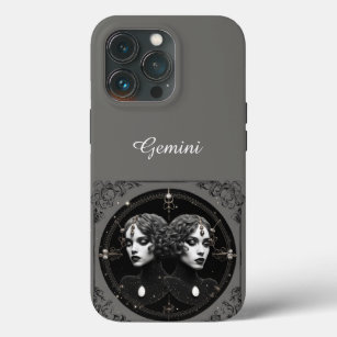 Grey Gemini Zodiac Sign iPhone / iPad case