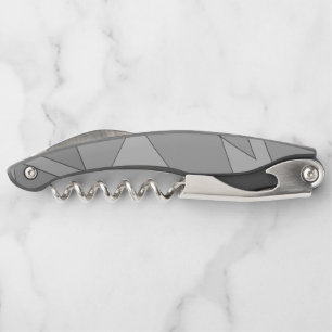 Grey Geometric Corkscrew