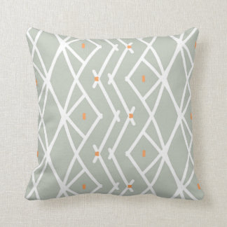Grey Geometric Cushion