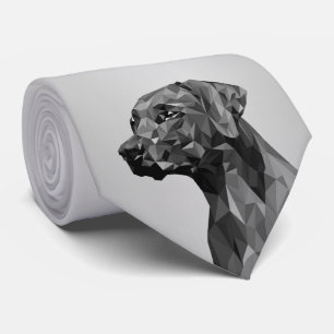 Grey Geometric Dog  Tie