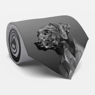 Grey Geometric Dog  Tie