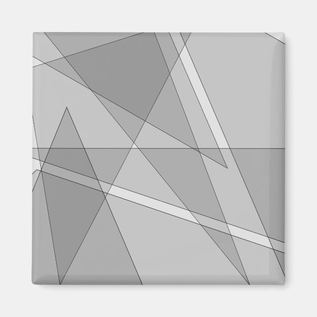 Grey Geometric  Magnet (Front)