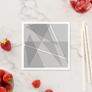 Grey Geometric  Napkin