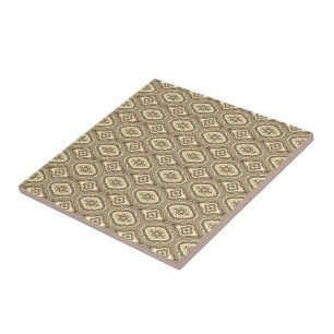 Grey geometric pattern ceramic tile