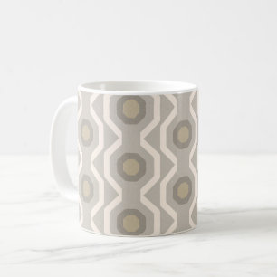 Grey geometric pattern coffee mug