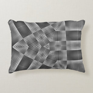 Grey Geometric Pattern Decorative Cushion