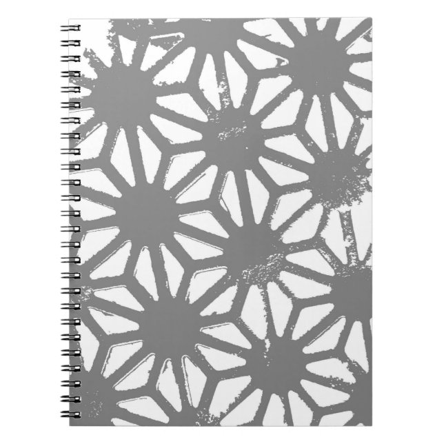 Grey geometric pattern notebook (Front)