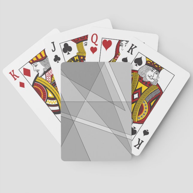 Grey Geometric  Playing Cards (Back)