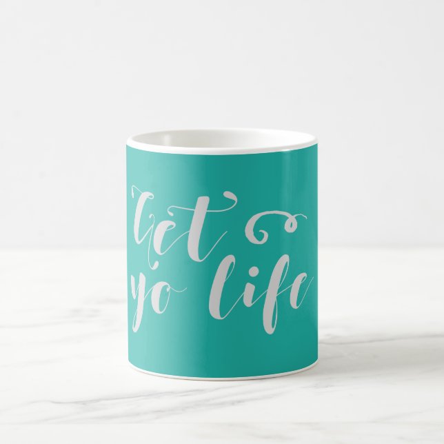 Grey Get Your Life Typography Coffee Mug (Center)