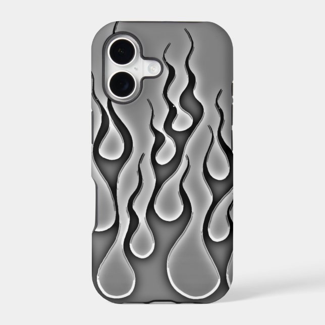 Grey Ghost Flames Phone Case (Back)