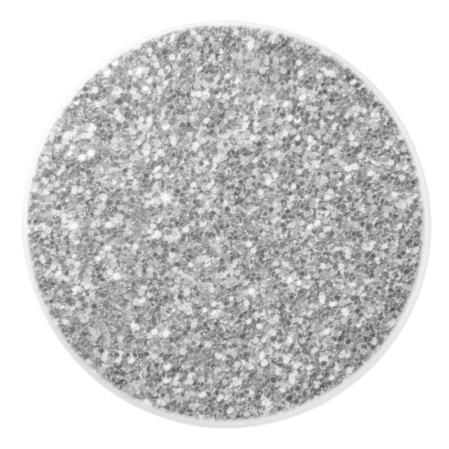 Grey Glitter Ceramic Knob (Front)