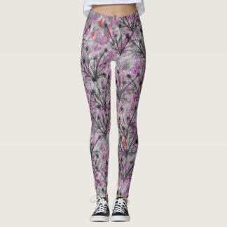Grey glossy grass  leggings
